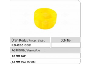 12 MM Toz Tapası